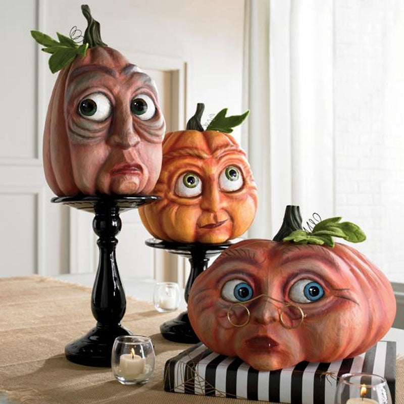 Siopsrl| Expressive Pumpkin Faces Halloween Decoration