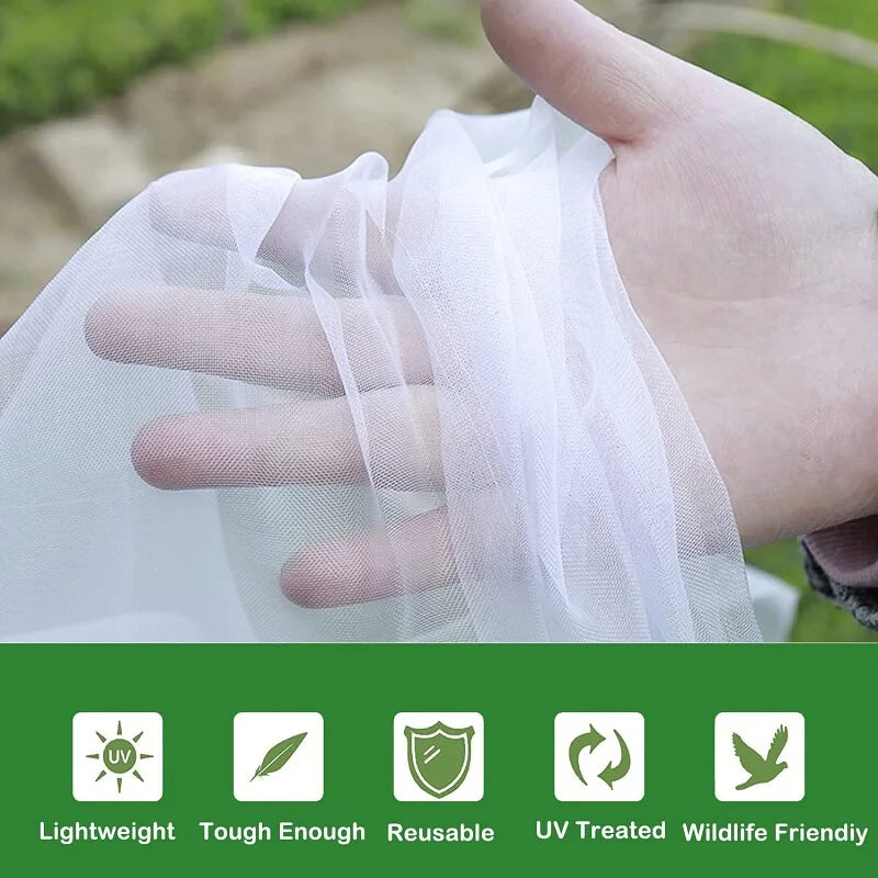 Siopsrl| GARDIVIA Vegetable Protection Net | High-Density Insect Net Made of Polyethylene | UV Resistant & Breathable | For Raised Beds & Vegetable Cultivation