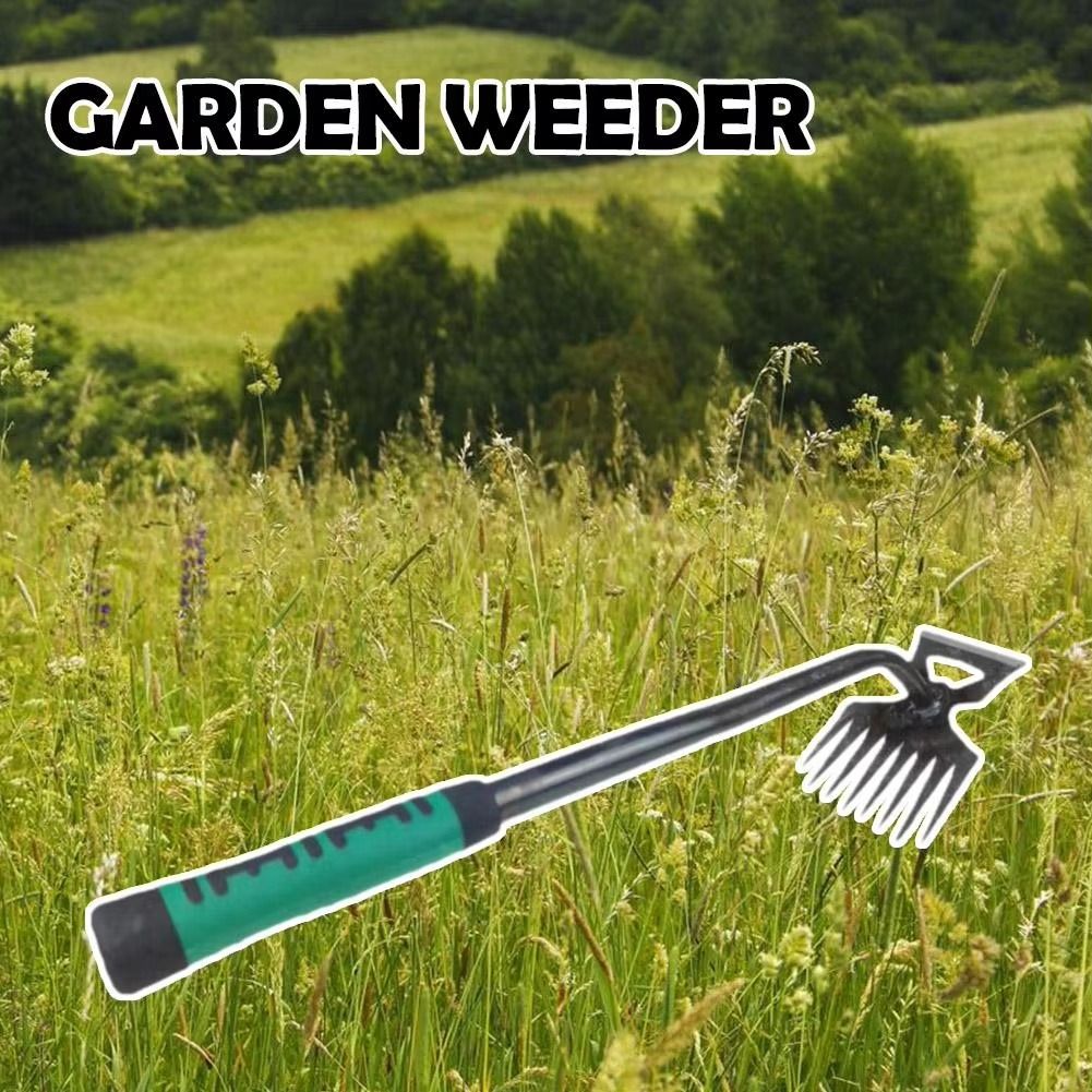 Siopsrl| Dual-Purpose 8-Tooth Manganese Steel Hoe with Non-Slip Rubber Handle for Weeding, Digging, and Soil Loosening