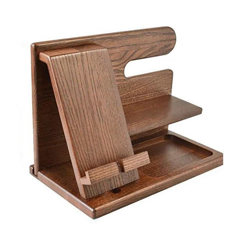 Siopsrl| Wooden Phone Docking | Perfect organizer for your gadgets