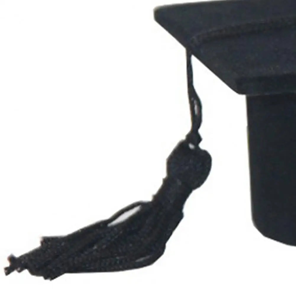 Siopsrl| Graduation Cap Shaped Flannel Jewelry Ring Storage Box