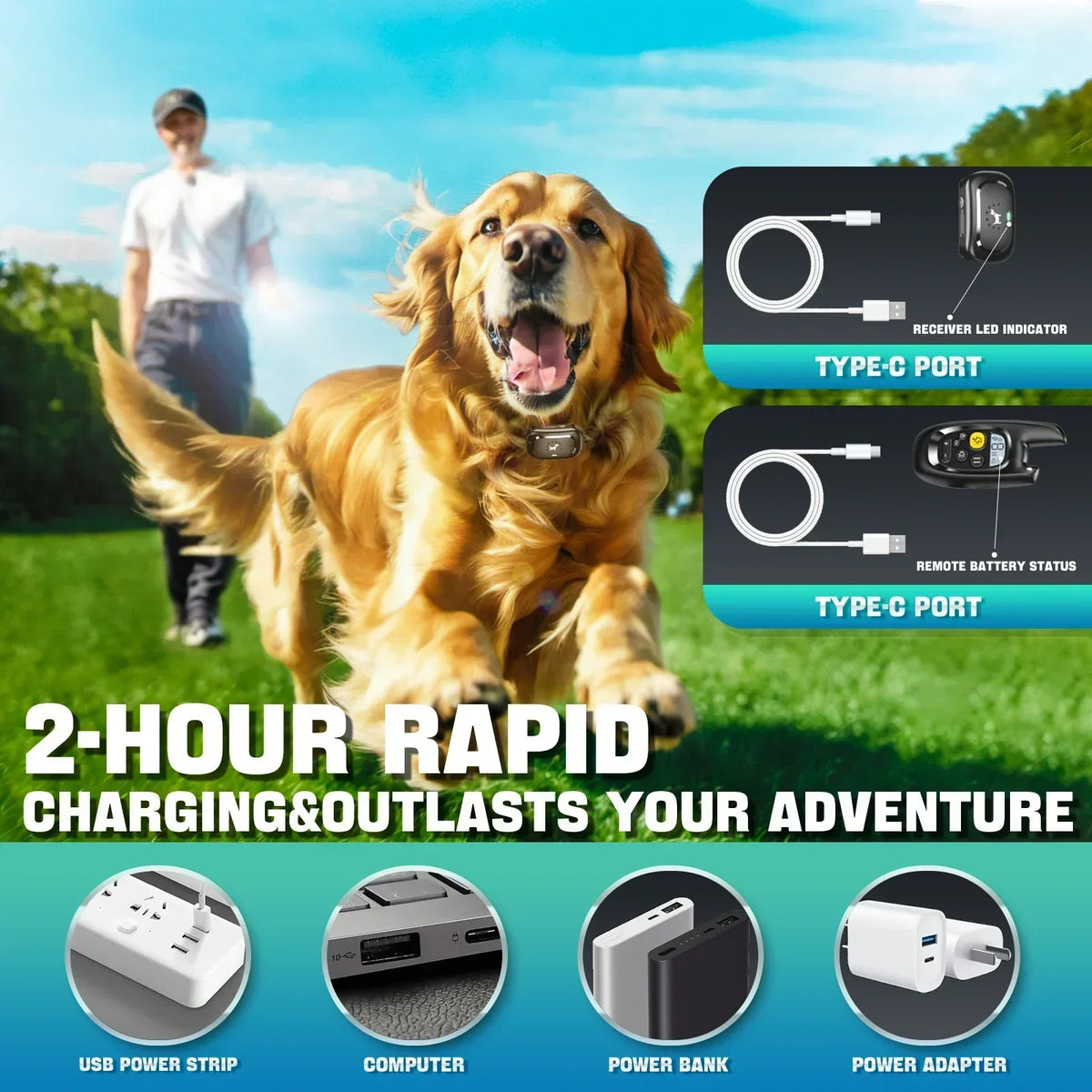 Siopsrl| Dog Training Collar with Remote – Shock Lock, Sound & Vibration Modes, Waterproof, 1600ft Range
