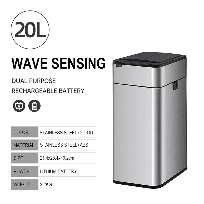 Siopsrl| Smart Stainless Steel Automatic Sensor Trash Bin