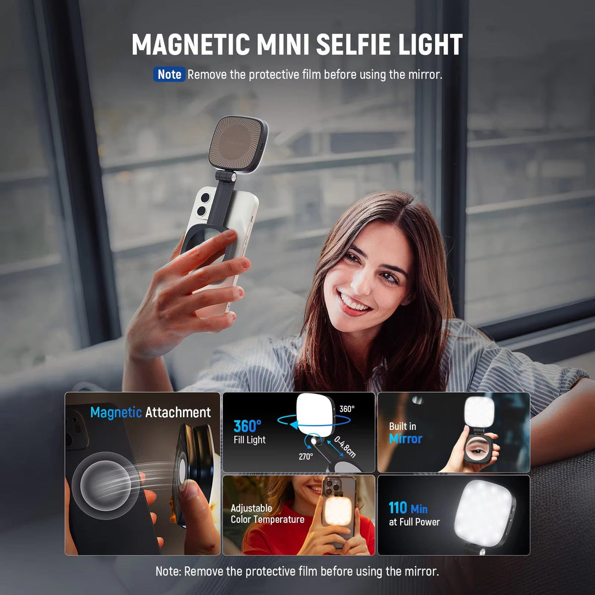 Magnetic Selfie Light Compatible with MagSafe iPhone