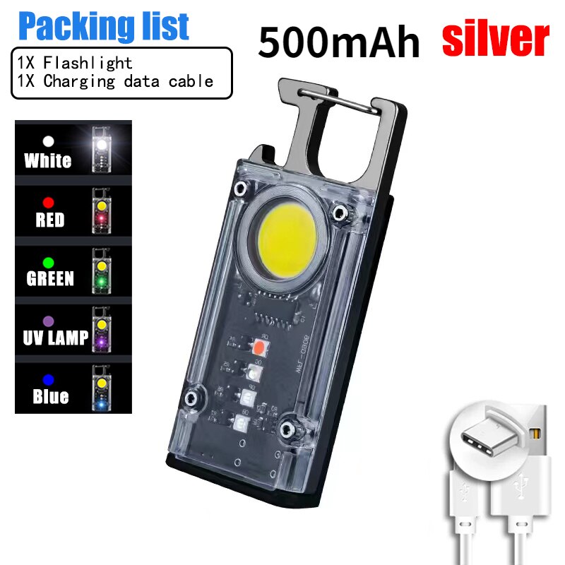 Siopsrl| Mini Keychain Safe Glow Emergency Flashlight