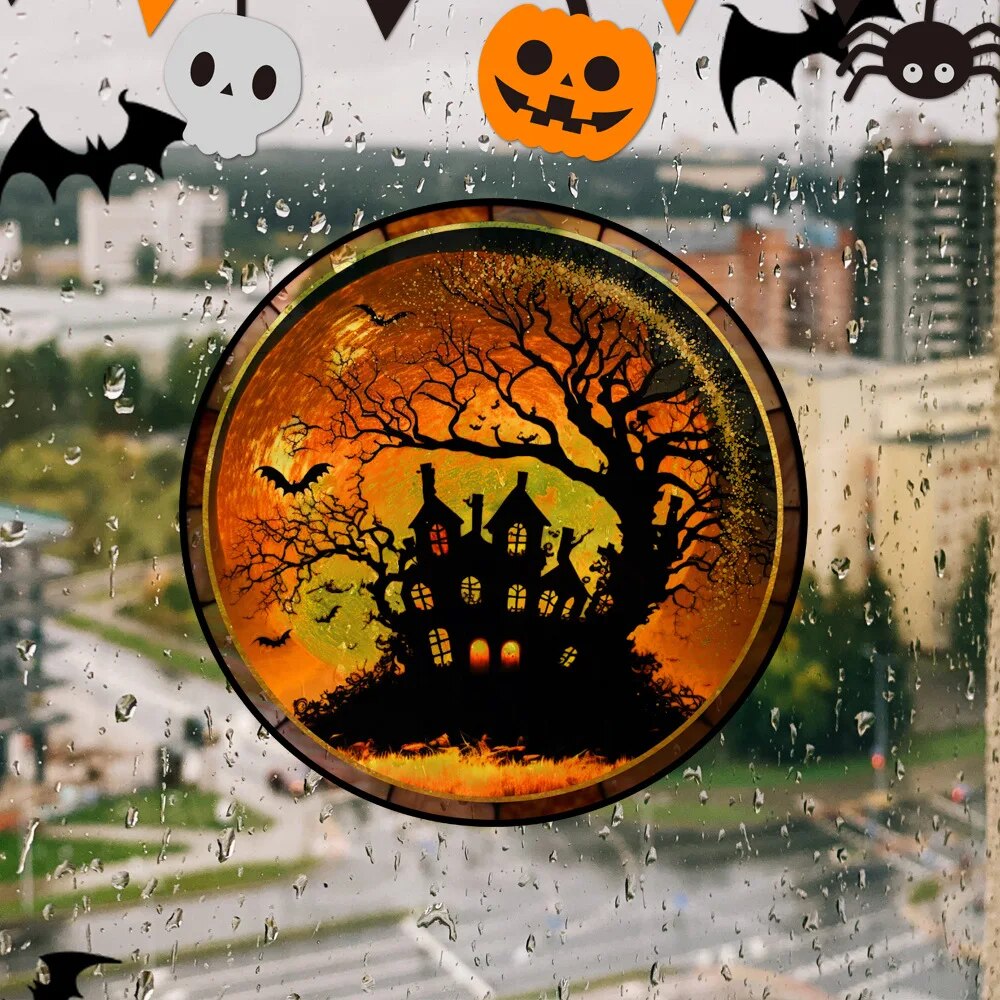 Siopsrl| Spooky Window Halloween Removable Stickers
