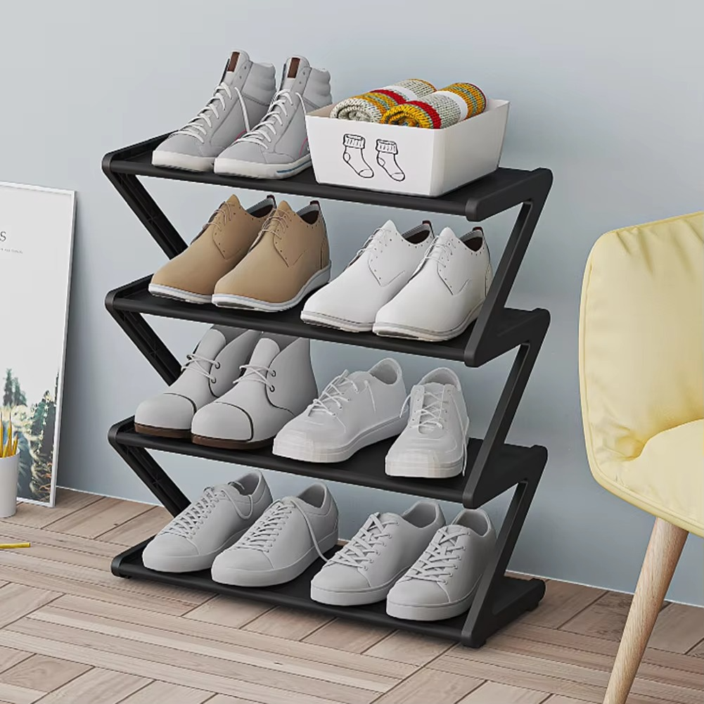 Siopsrl| Compact 4-Tier Bedroom Shoe Organizer