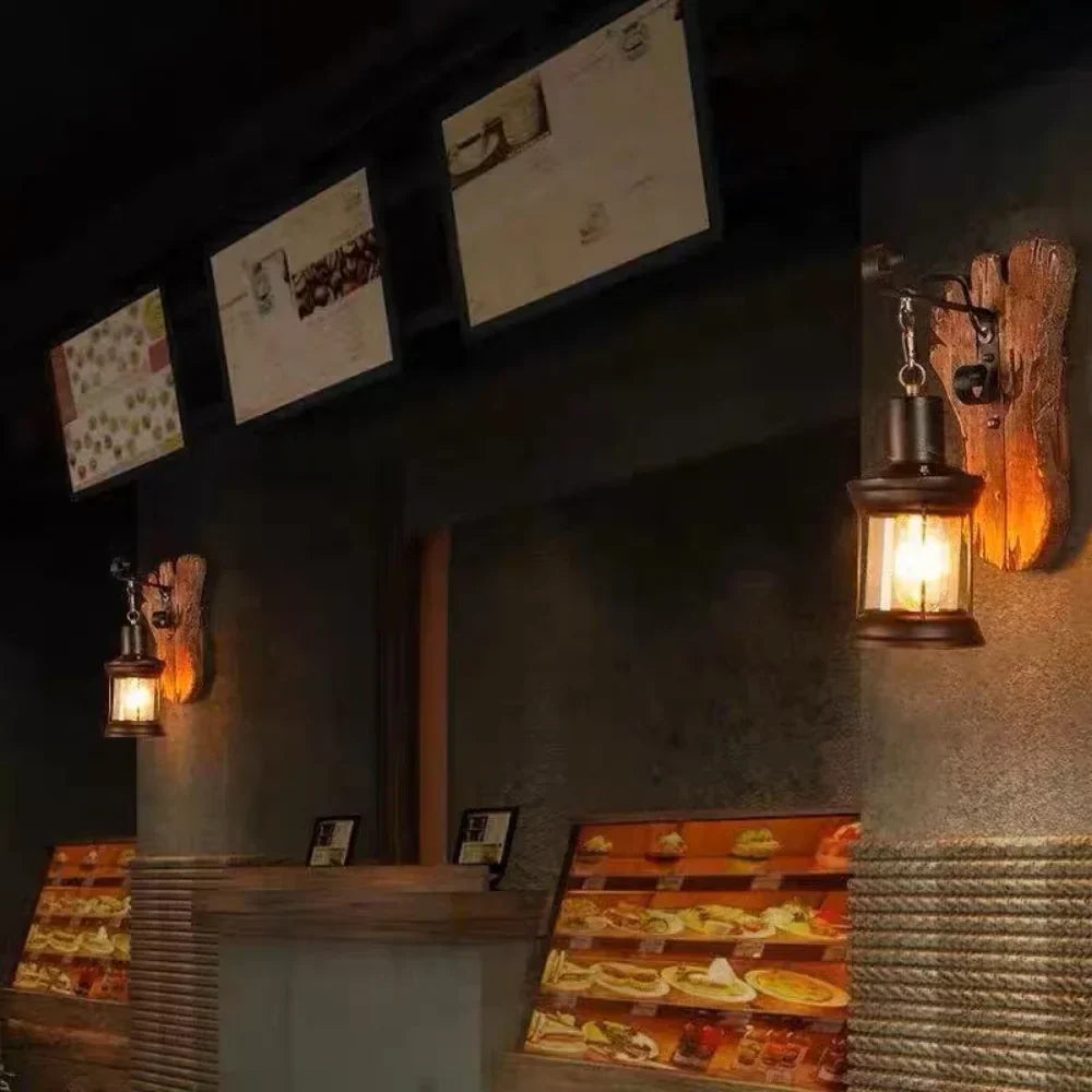 Siopsrl| Retro Lantern Lamp Industrial Lantern Wall Light