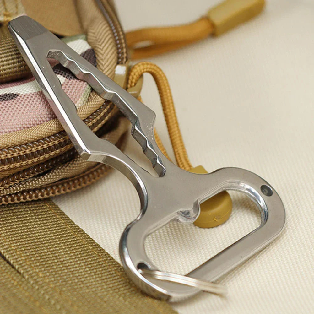 Siopsrl| Stainless Steel Survival Multi-Tool Bottle Opener Camping Wrench