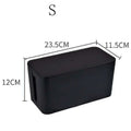 Siopsrl| Kabelux Cable Box with Lid | 32×13×12 cm | Socket & Charging Cable Organizer | Dust Protection for Power Supplies & Routers