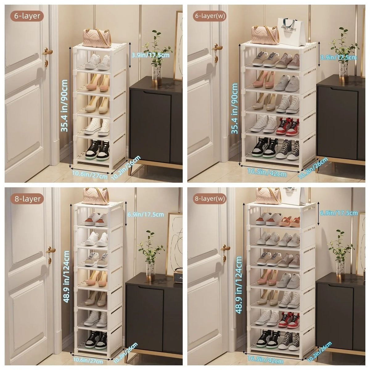 Siopsrl| Space-Saving Metal Frame Shoe Rack with 6/8 Layers – Liora