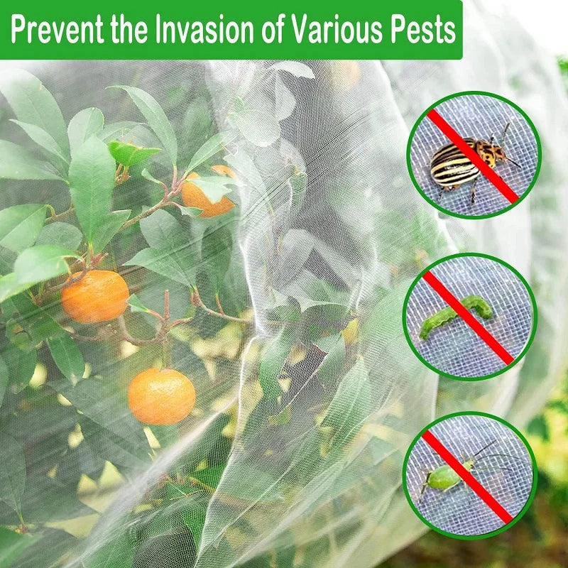 Siopsrl| GARDIVIA Vegetable Protection Net | High-Density Insect Net Made of Polyethylene | UV Resistant & Breathable | For Raised Beds & Vegetable Cultivation
