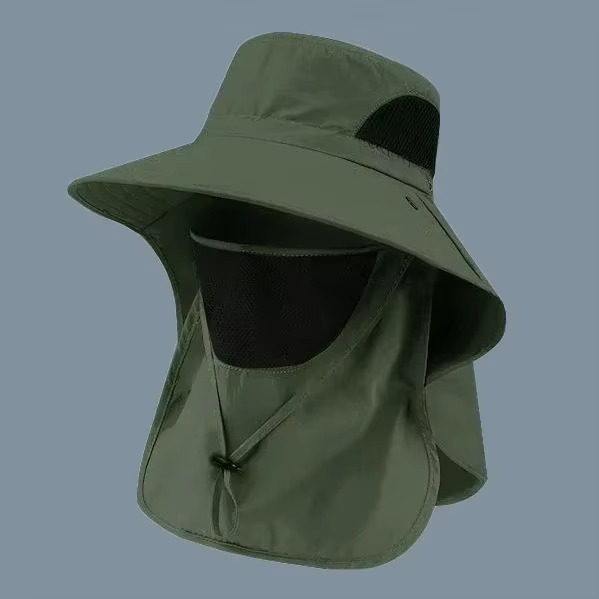 siopsrl | UV Protection Outdoor Sun Hat with Wide Brim and Neck Flap for Hiking, Fishing, and Camping