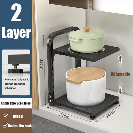 Siopsrl| Easy Stack Adjustable Multi-layer Corner Rack