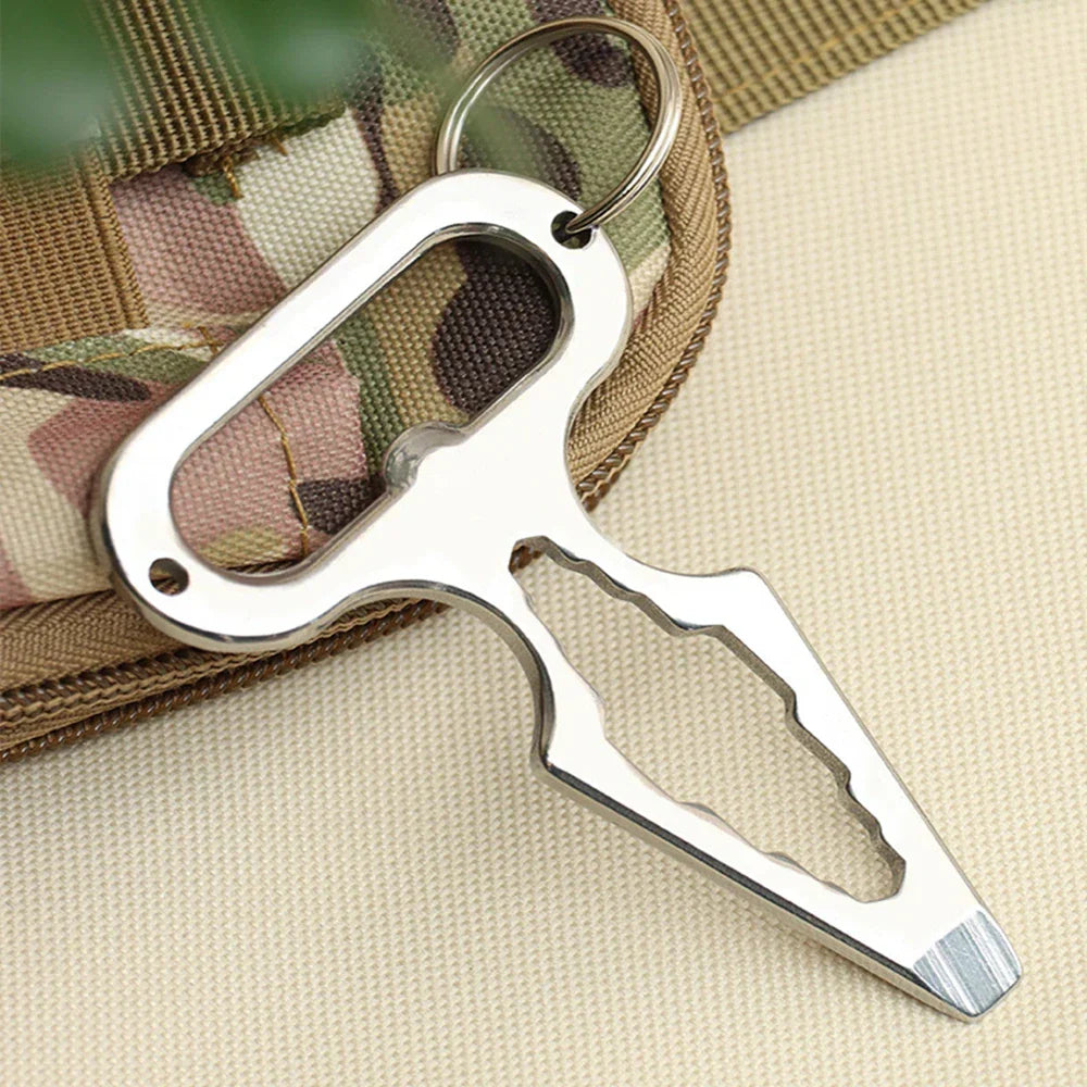 Siopsrl| Stainless Steel Survival Multi-Tool Bottle Opener Camping Wrench