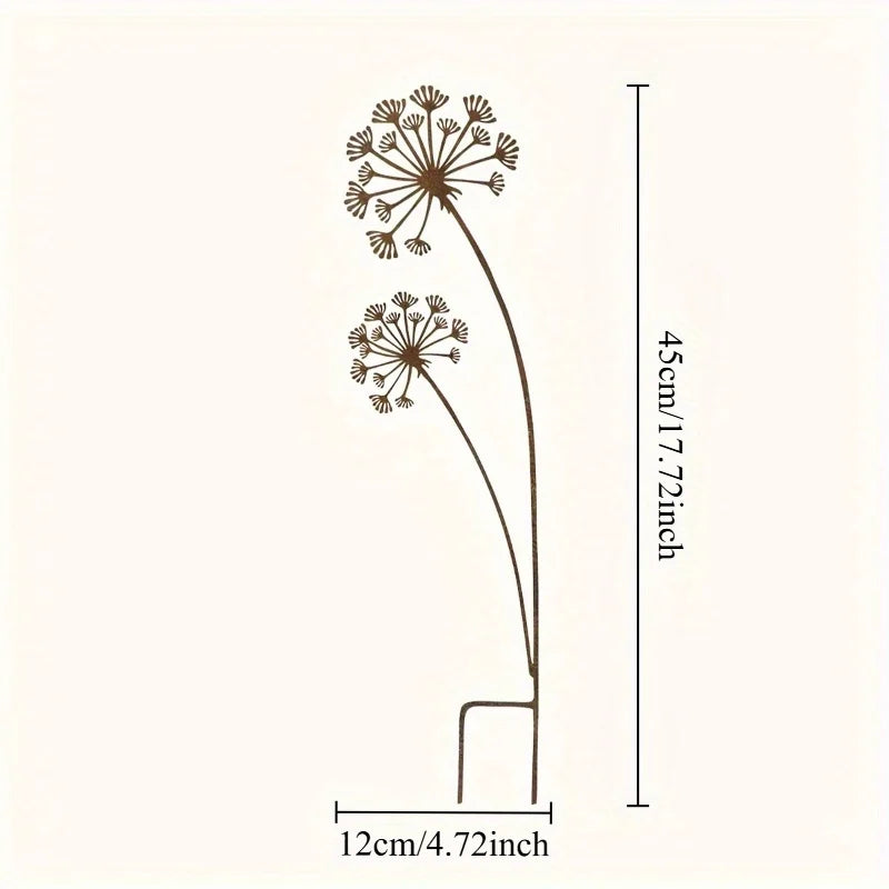 Siopsrl| Florandis Metal Garden Stake Flower | Decorative Stake for Balcony, Bed & Plant Pot | Weatherproof & Detailed
