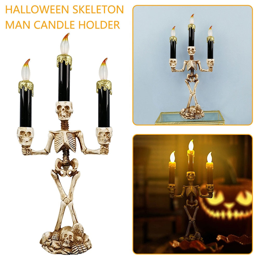 Siopsrl| Scary Skeleton Halloween Candle Lights