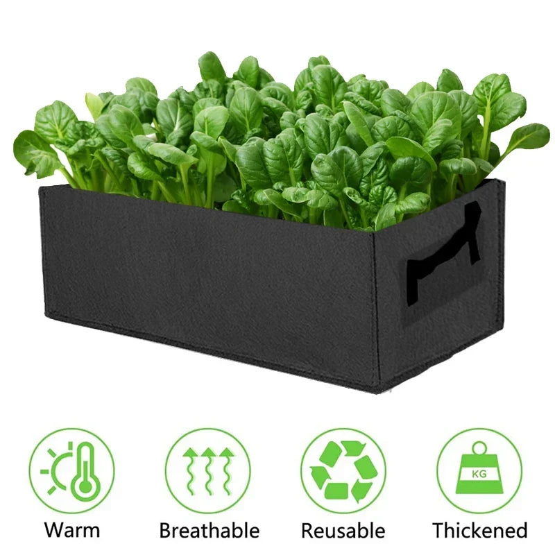 Siopsrl| Foldable storage box made of felt for plants with handles
