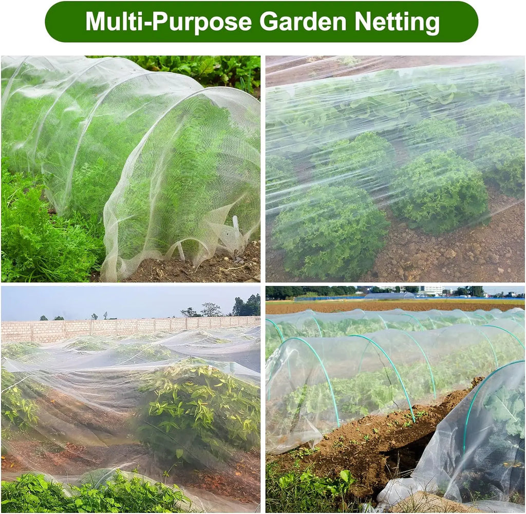 Siopsrl| GARDIVIA Vegetable Protection Net | High-Density Insect Net Made of Polyethylene | UV Resistant & Breathable | For Raised Beds & Vegetable Cultivation