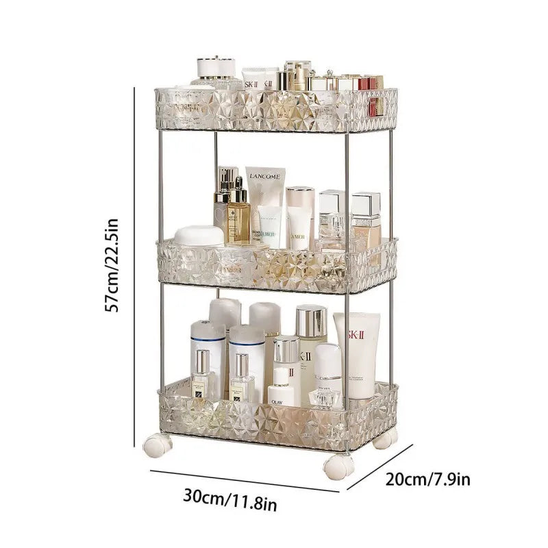 Siopsrl| Home Bathroom Storage Organizer Rolling Rack