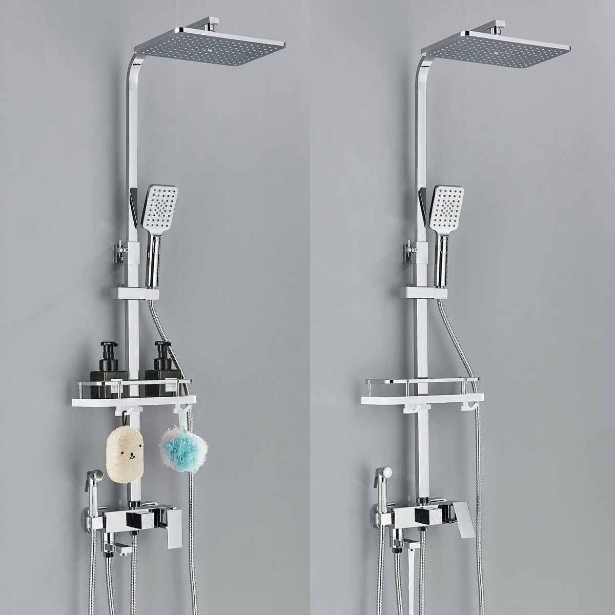 Siopsrl| RainFlow Luxe Rain Shower Set – adjustable brass shower fixture with 4 functions