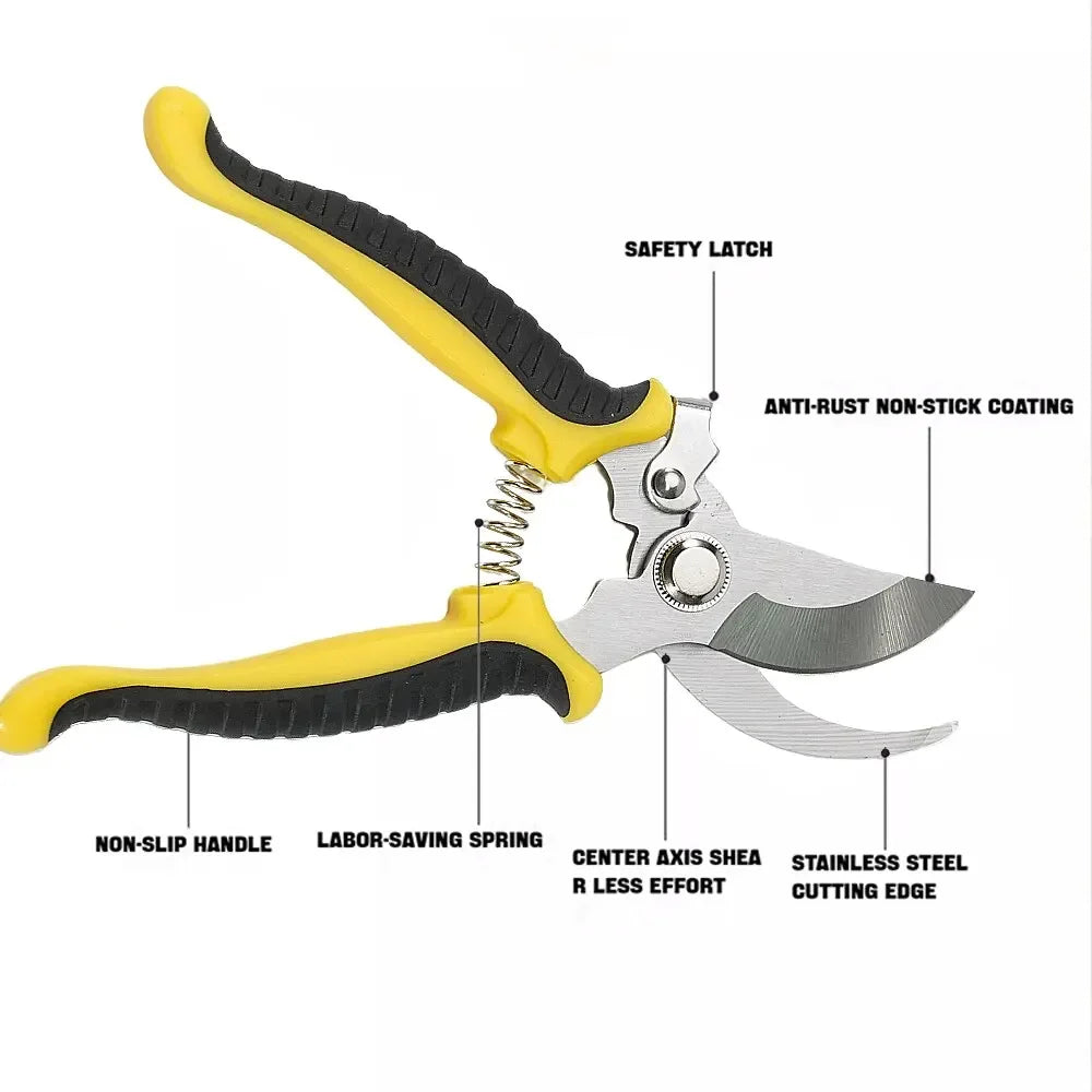 Siopsrl| PrecisionCut Pruning Shears | Stainless Steel Garden Scissors for Trimming