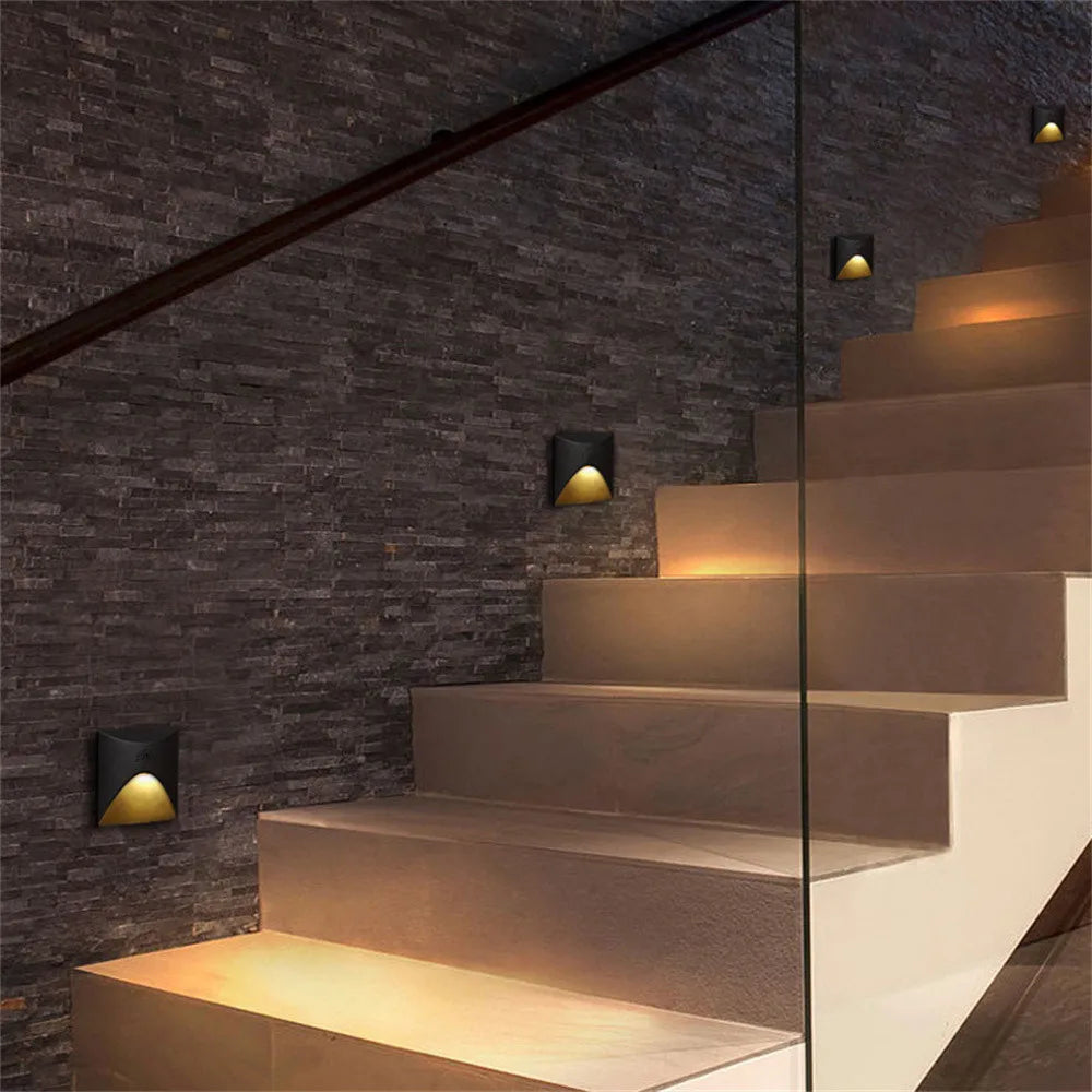 Siopsrl| Modern waterproof IP65 LED recessed wall lamp for outdoor lighting - 3W embedded step & staircase balcony portal light