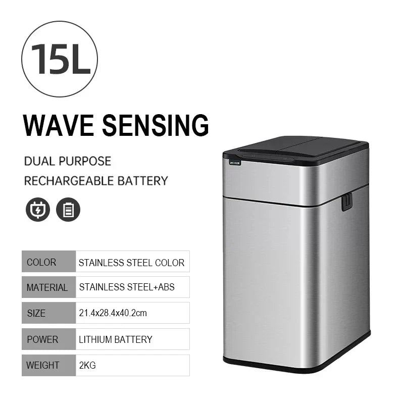 Siopsrl| Smart Stainless Steel Automatic Sensor Trash Bin
