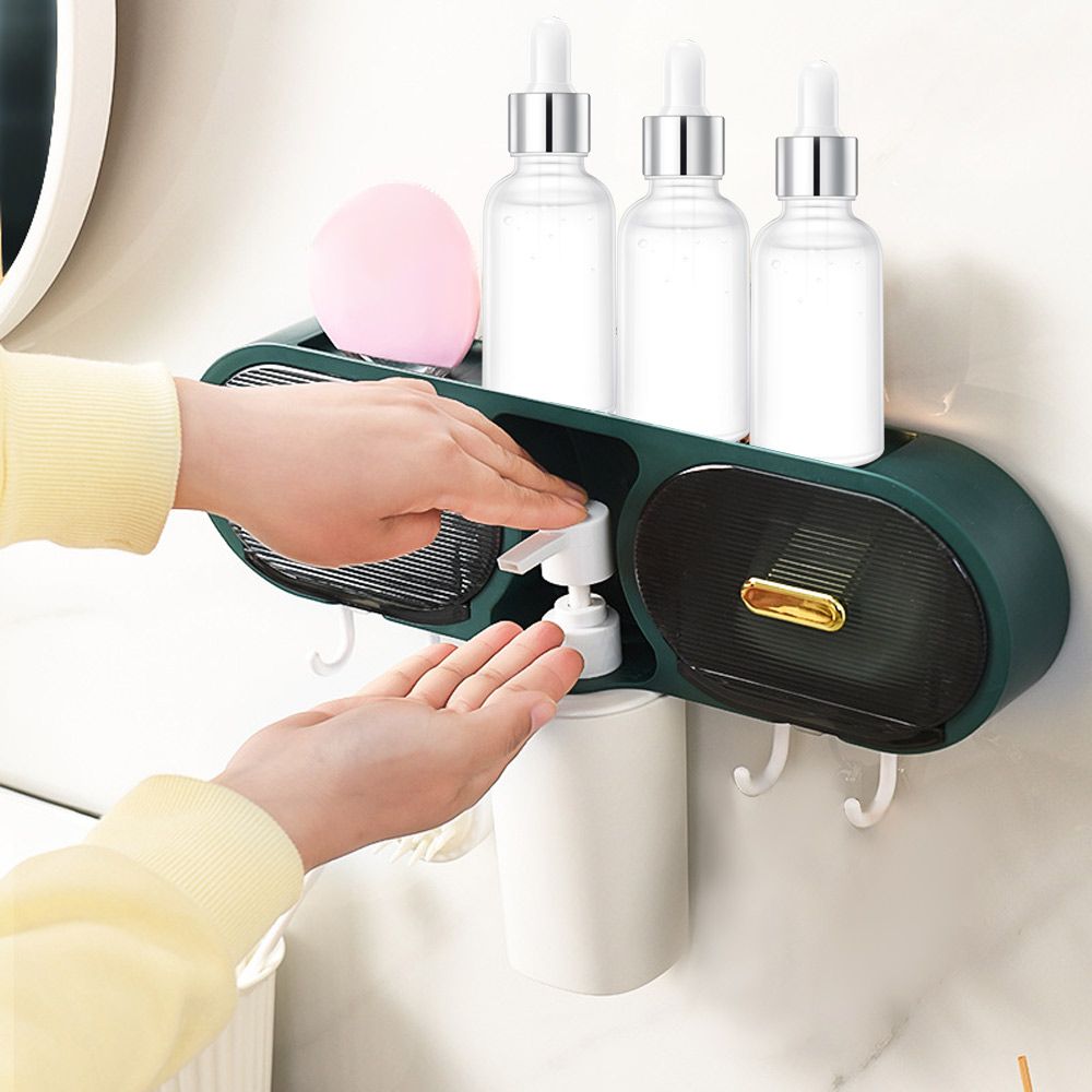 Siopsrl| Wall-Mounted Waterproof Bathroom Storage Rack