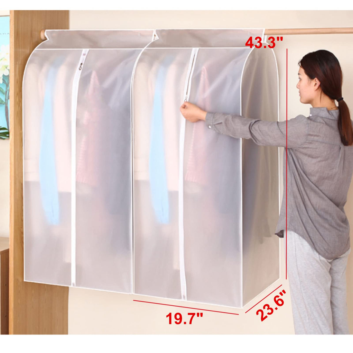Siopsrl| Home Organizer Dust Cover Clothes Storage Wardrobe Bag
