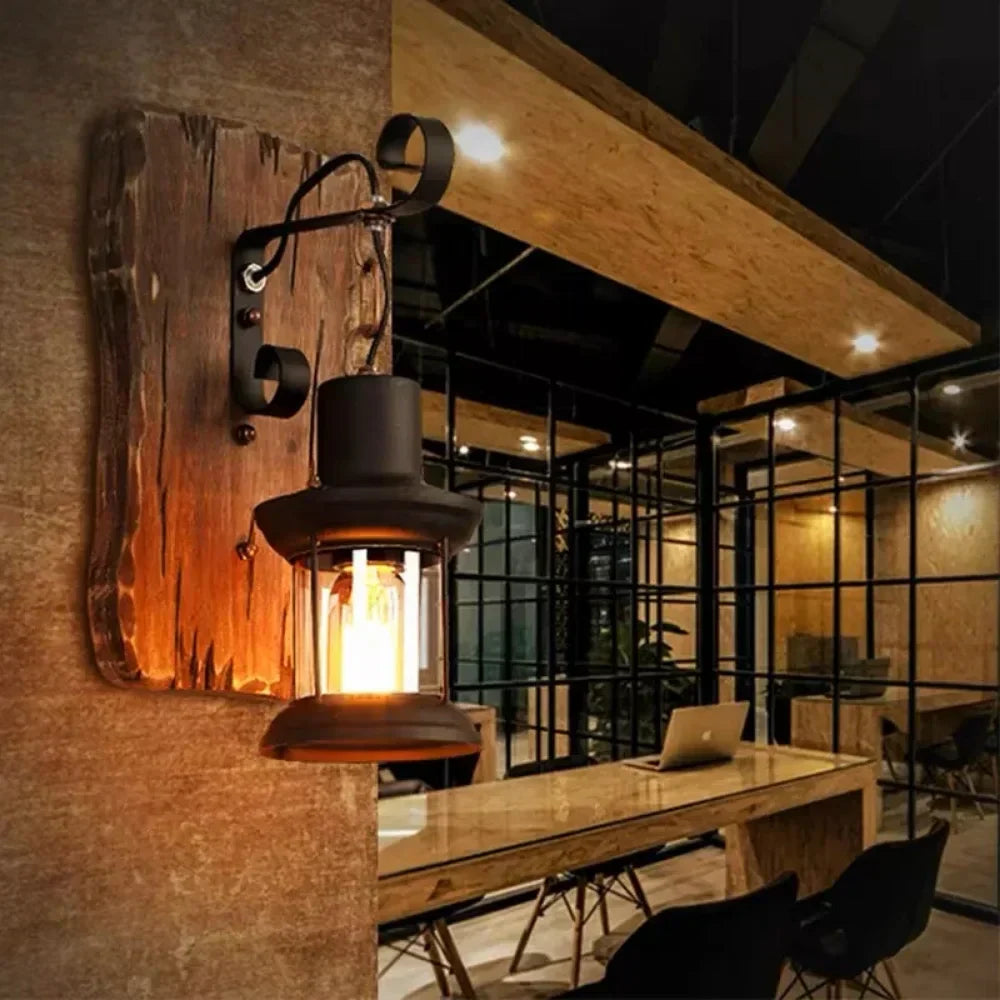 Siopsrl| Retro Lantern Lamp Industrial Lantern Wall Light