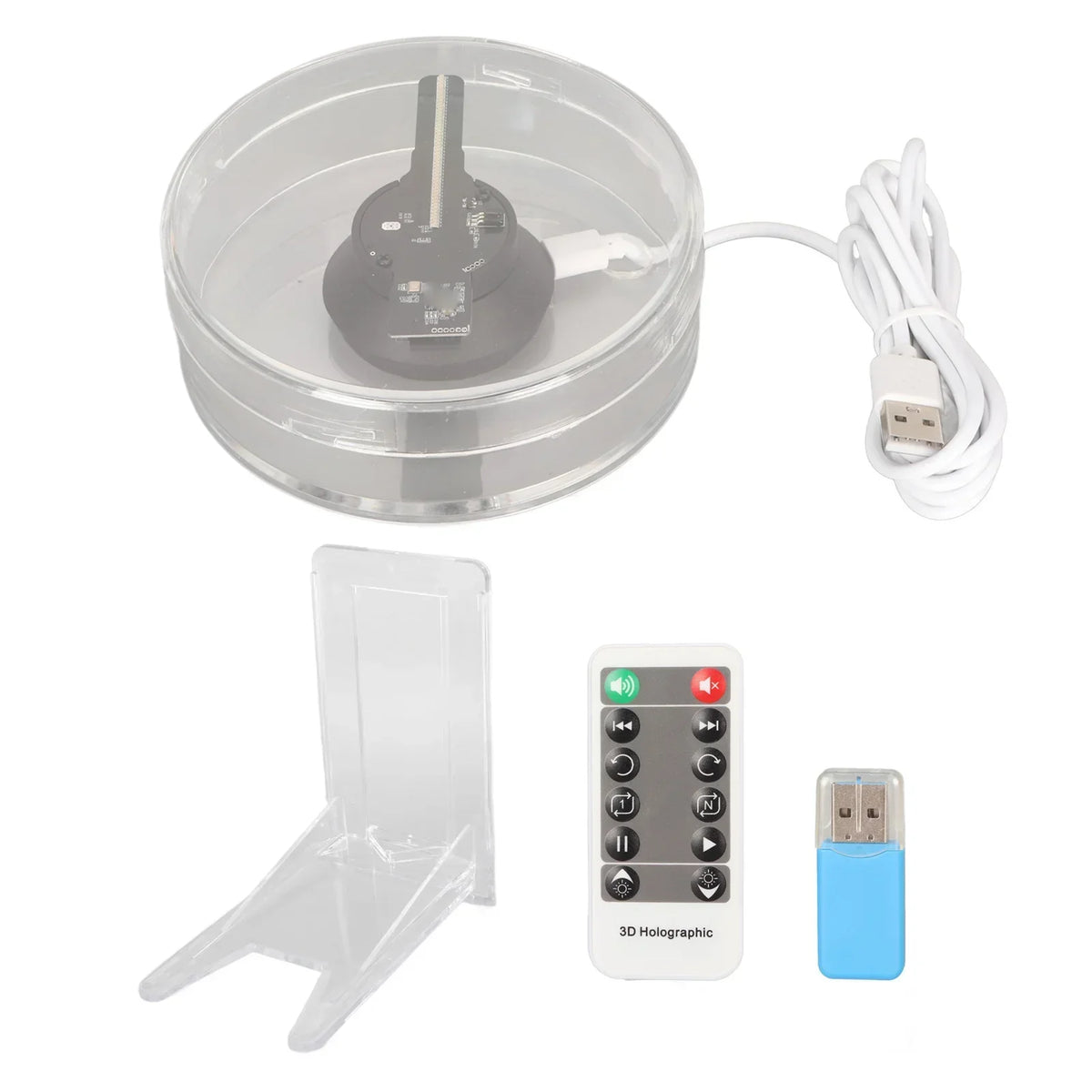 Siopsrl| Mini 3D WiFi Display Remote Hologram Fan