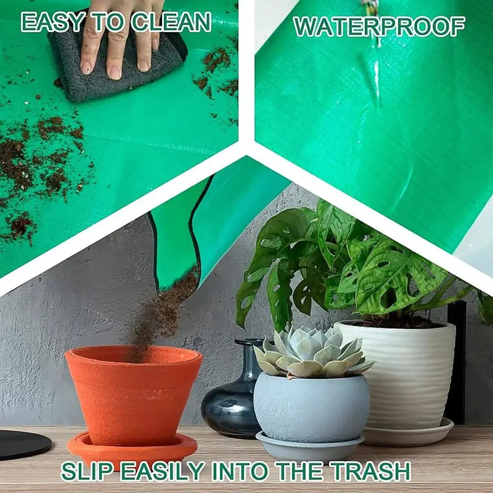 Siopsrl| Gardening Soil Tray Reusable Portable Mat