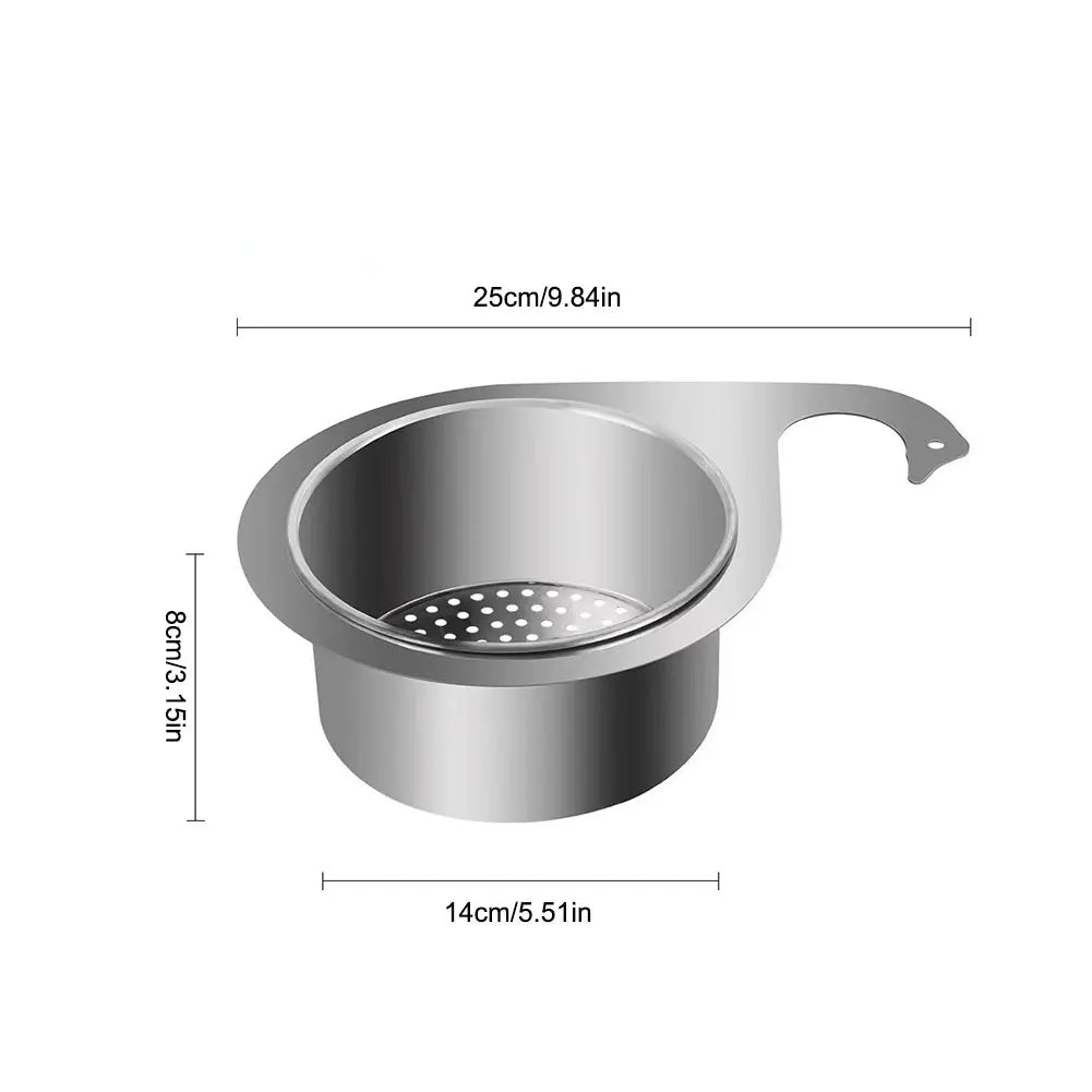 Siopsrl| Stainless Steel Hanging Sink Drain Basket