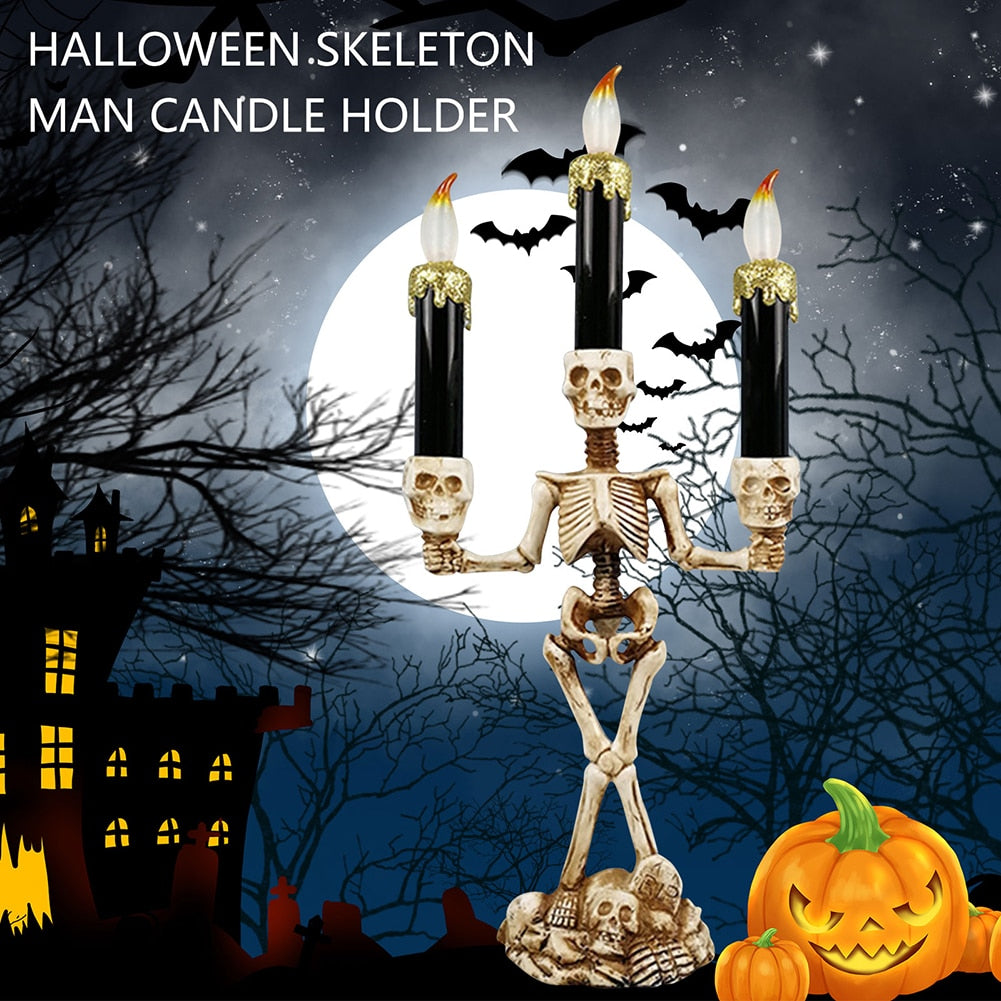 Siopsrl| Scary Skeleton Halloween Candle Lights