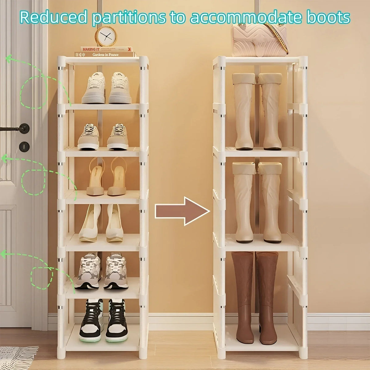 Siopsrl| Space-Saving Metal Frame Shoe Rack with 6/8 Layers – Liora