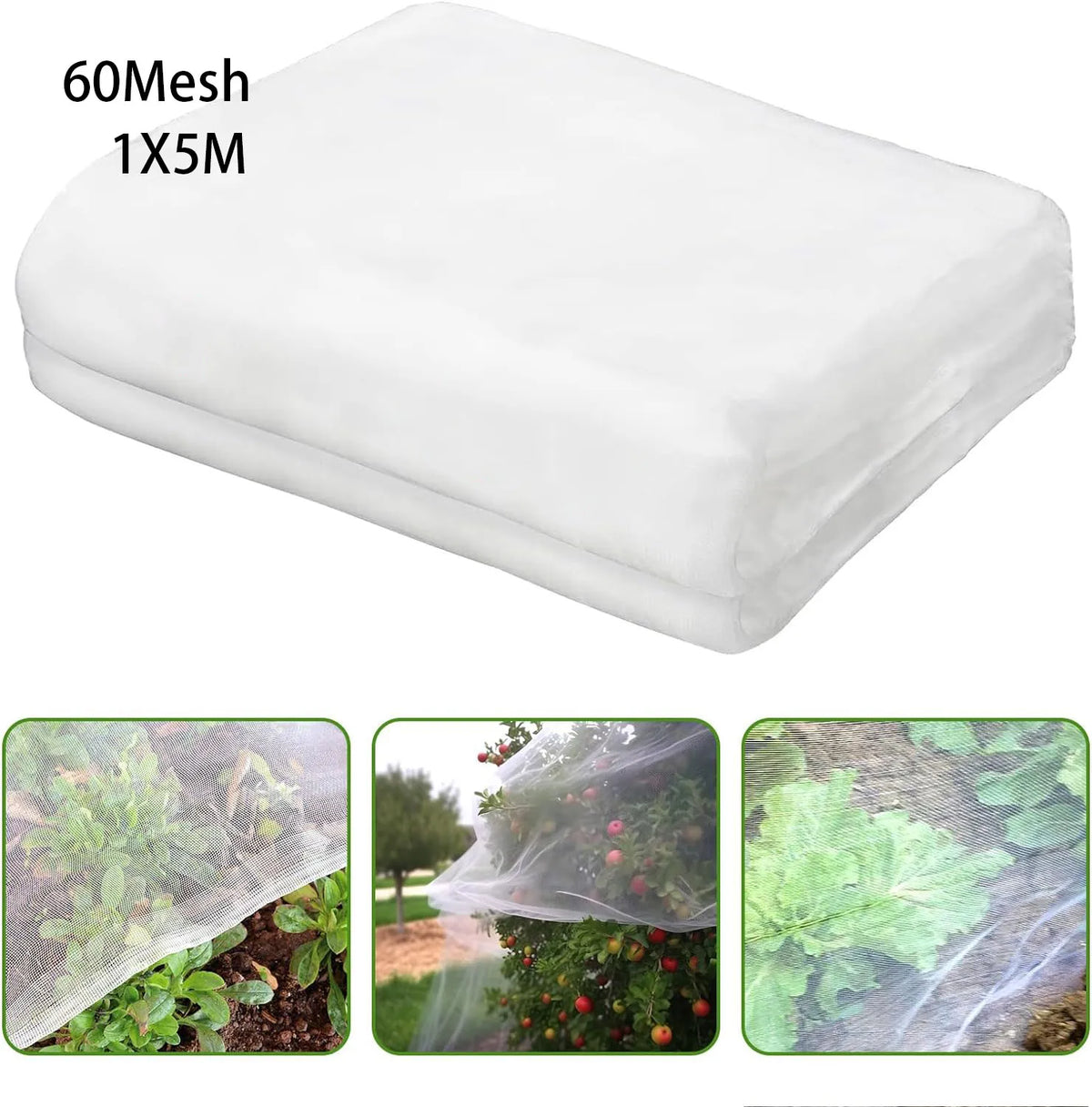 Siopsrl| GARDIVIA Vegetable Protection Net | High-Density Insect Net Made of Polyethylene | UV Resistant & Breathable | For Raised Beds & Vegetable Cultivation