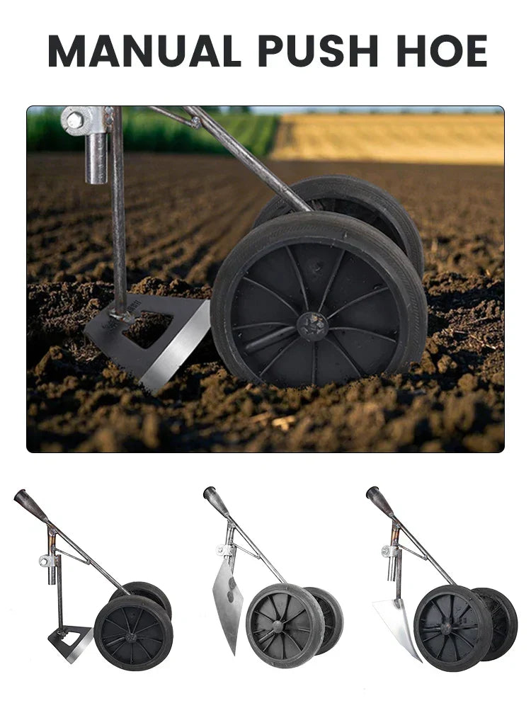 Siopsrl| GravoHack Duo Hand Hoe | Forged Manganese Steel | For Weeding & Loosening | Suitable for Wooden Handles