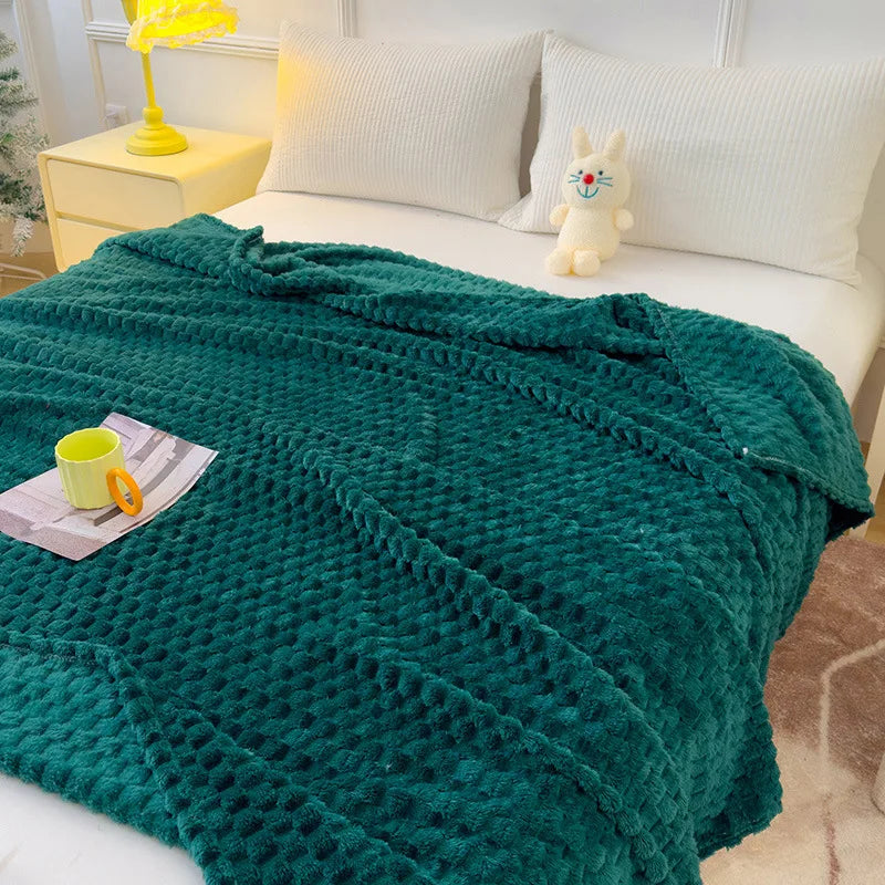 Siopsrl| CosyNest Fleece Blanket | Flannel Fleece Cuddle Blanket | Soft & Lightweight | Warm Sofa Blanket for Autumn & Winter | Gift Idea for Christmas