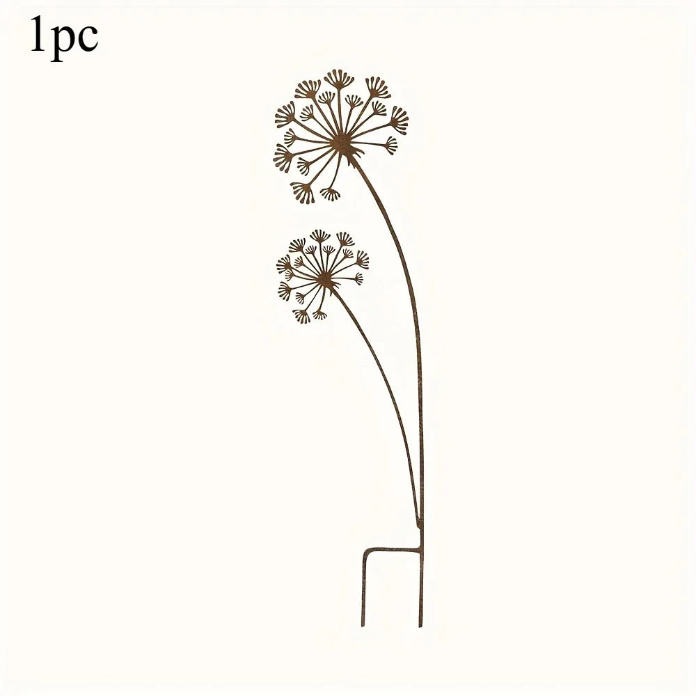 Siopsrl| Florandis Metal Garden Stake Flower | Decorative Stake for Balcony, Bed & Plant Pot | Weatherproof & Detailed