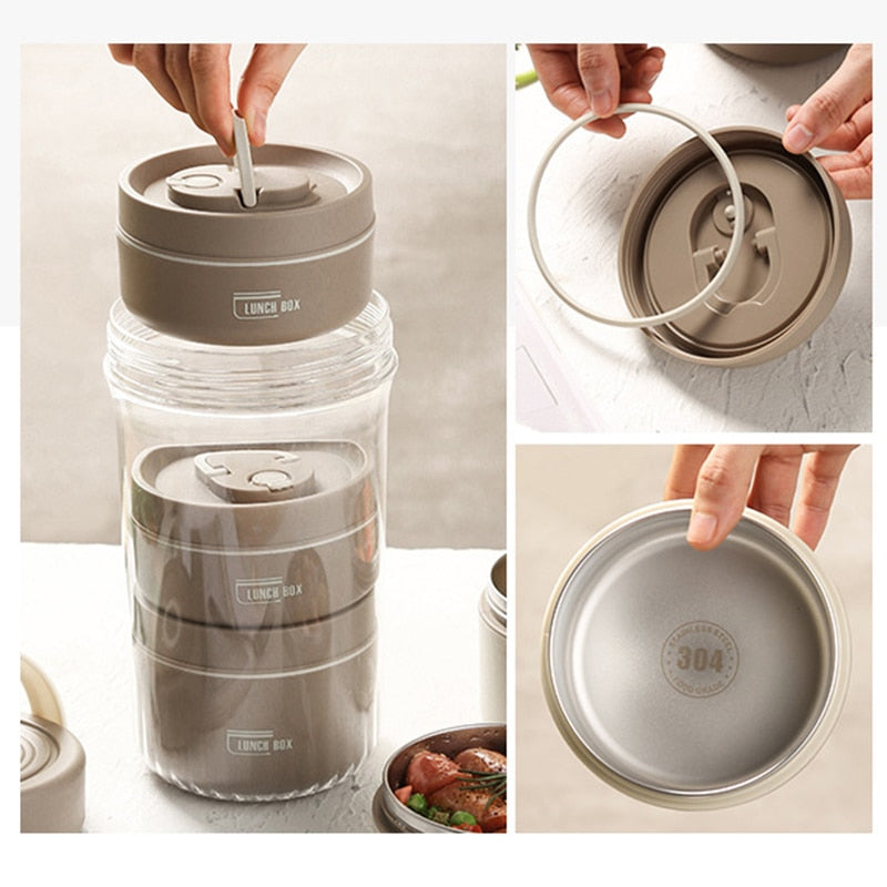 Siopsrl| Stackable Leak-Proof Thermal Lunch Box