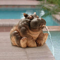 Siopsrl| Playful Hippopotamus Garden Sprinkler Statue