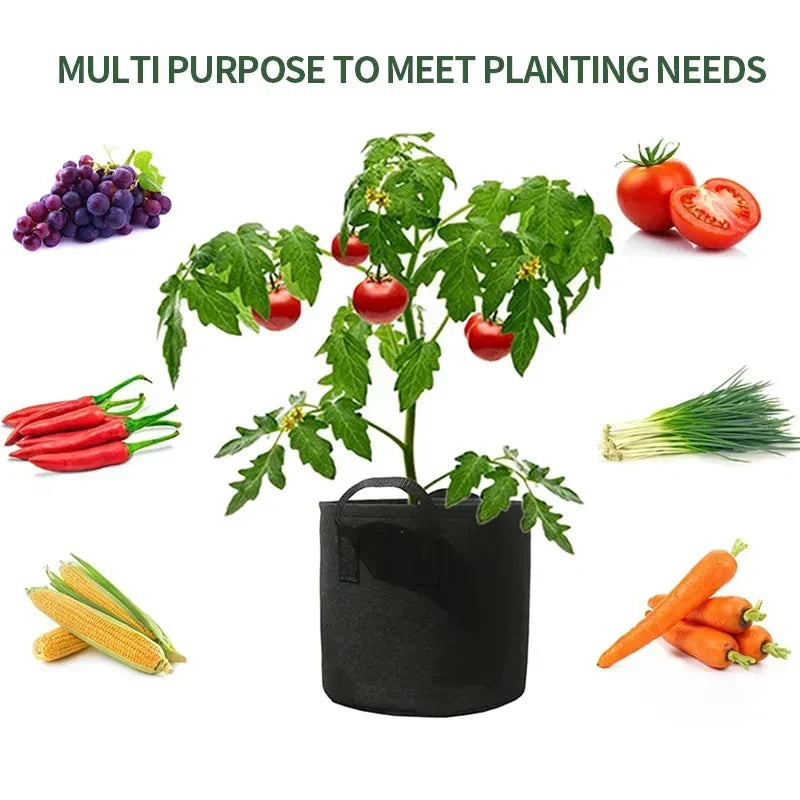 Siopsrl| Planting bag made of nonwoven fabric – Robust garden container with handles for plants