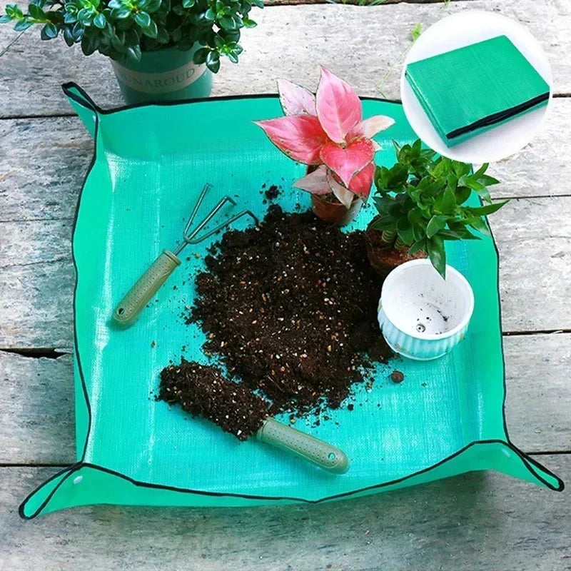 Siopsrl| Gardening Soil Tray Reusable Portable Mat