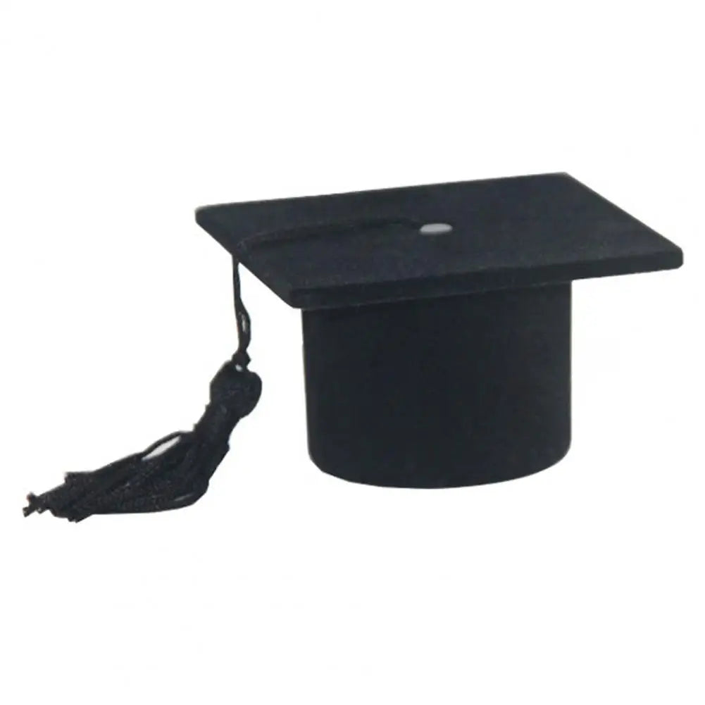 Siopsrl| Graduation Cap Shaped Flannel Jewelry Ring Storage Box