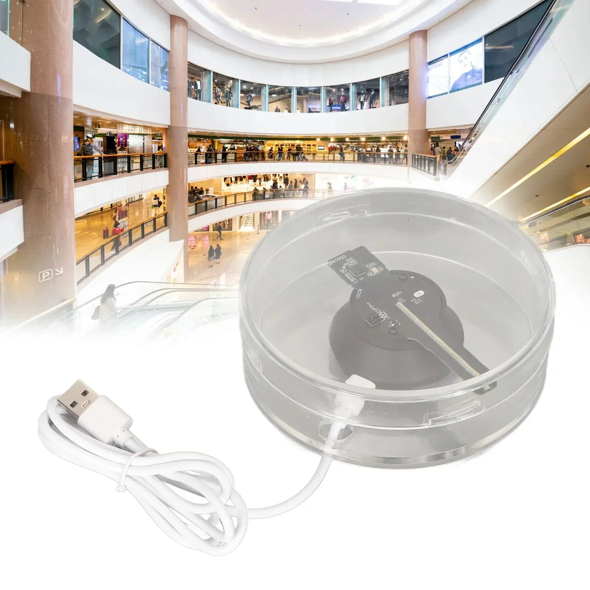 Siopsrl| Mini 3D WiFi Display Remote Hologram Fan