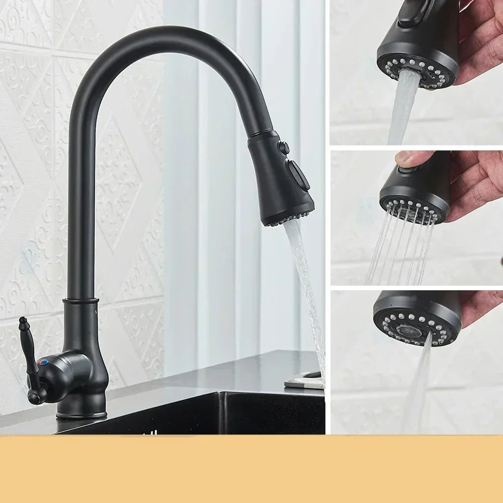 siopsrl | VintageTap Antique Brass Kitchen Tap – Retro Style Mixer Faucet with Swivel Spout