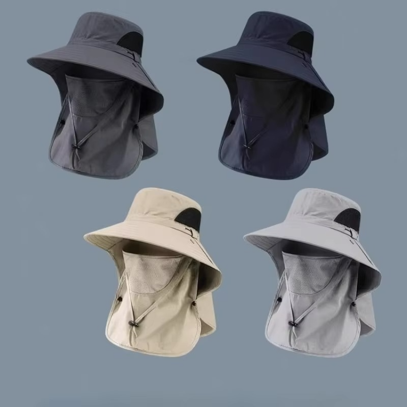 siopsrl | UV Protection Outdoor Sun Hat with Wide Brim and Neck Flap for Hiking, Fishing, and Camping