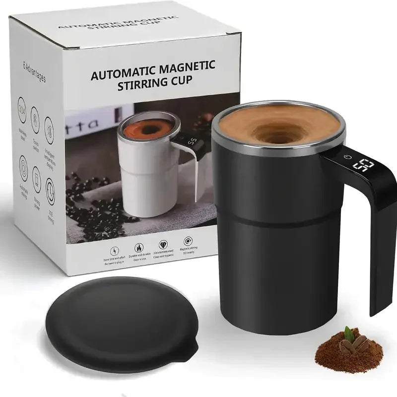 Digital Temperature Display Self Stirring Coffee Mug