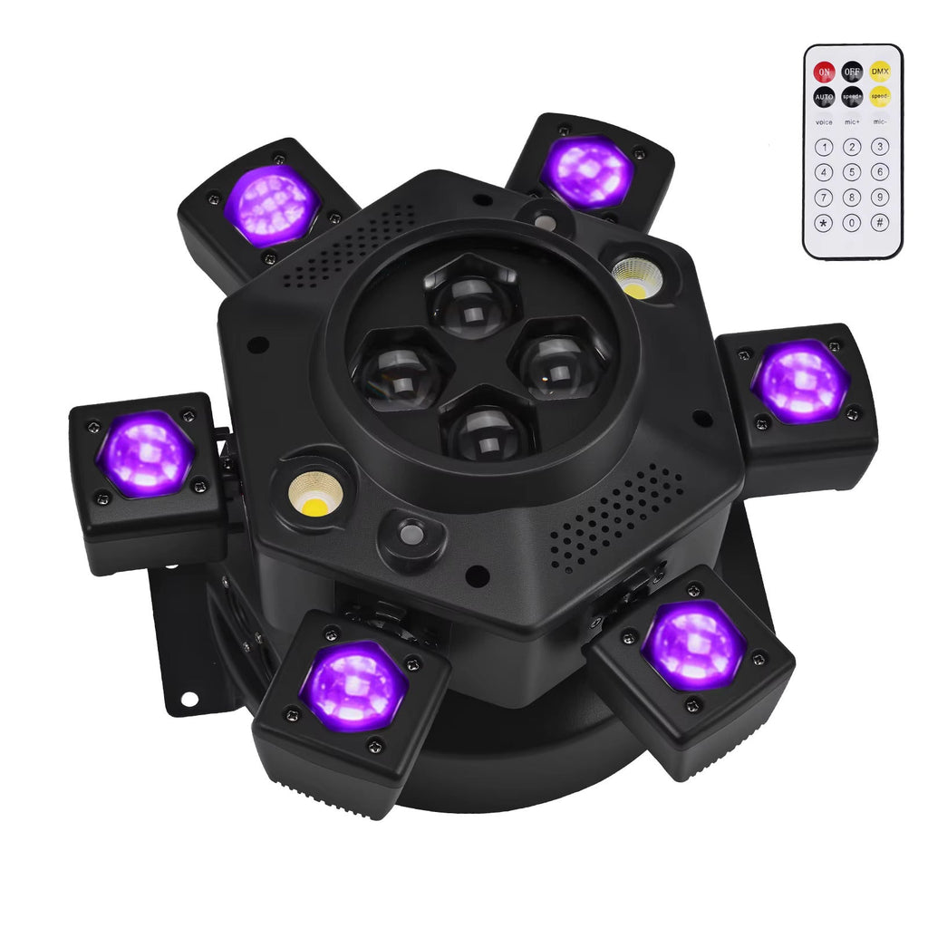 Moving Head Disco Lighting 6 Arms RGBW LED Strobe Lighs